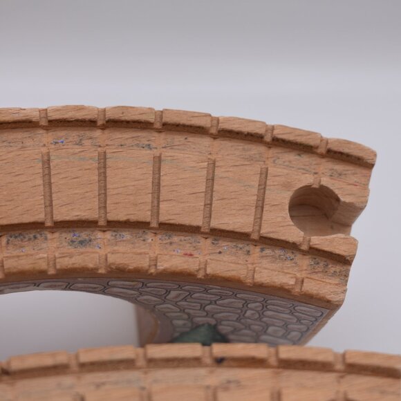 Arched Curved Viaduct Bridge Wooden Clickity Clack Thomas and Friends Used Fair - Picture 6 of 11